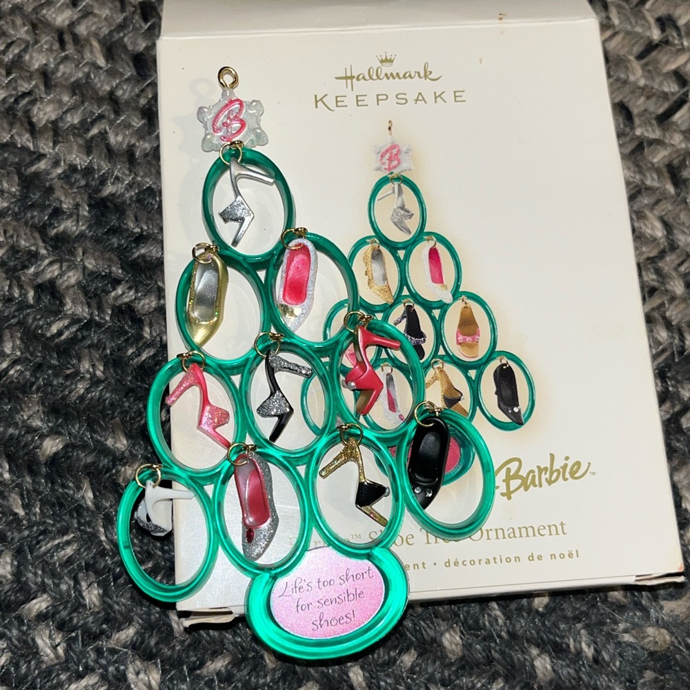 Hallmark BARBIE shoe tree KEEPSAKE ornament
